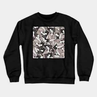 death plays on tiled Crewneck Sweatshirt